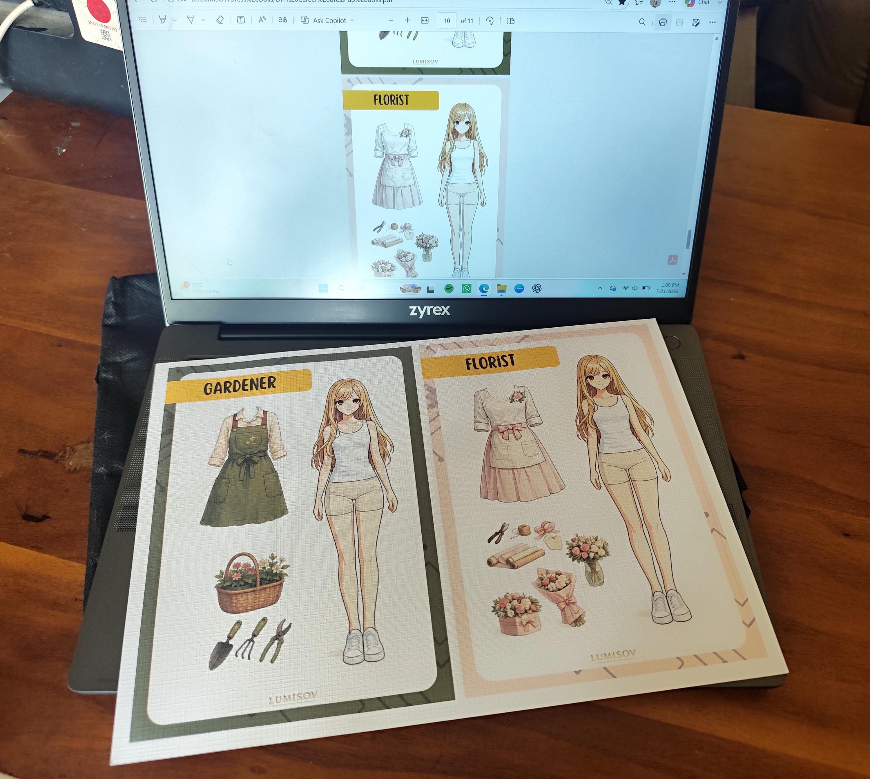 Career Dress-Up Dolls Printable